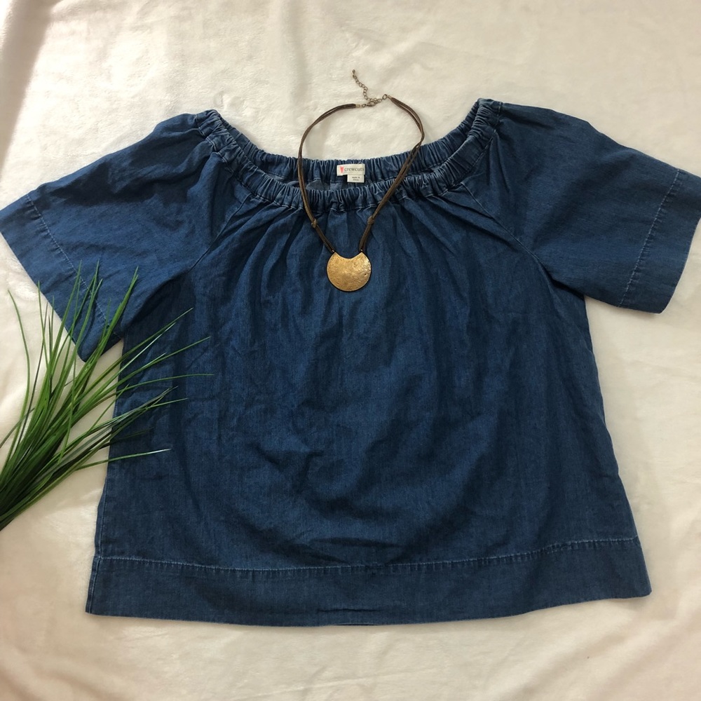 Crewcuts girl’s denim cute top